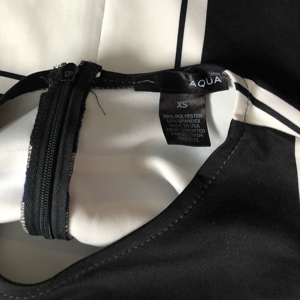 AQUA (Bloomingdales brand) Striped Body Con Dress - Picture 2 of 5
